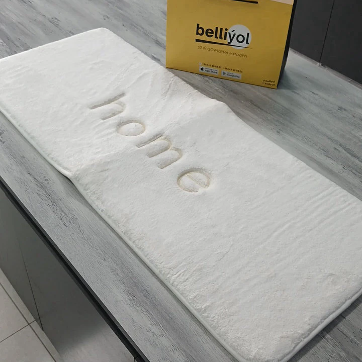 Hammam üçin "home" ýazgyly ýumşak uzyn haly — 2