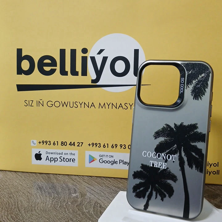 Palma suratly kümüş iphone çeholy — 2