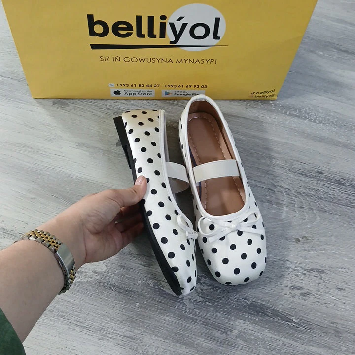 Tegmilli açyk bež baletka — 3