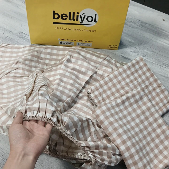 Kletkaly bež prostyn toplumy, 3 bölek — 2