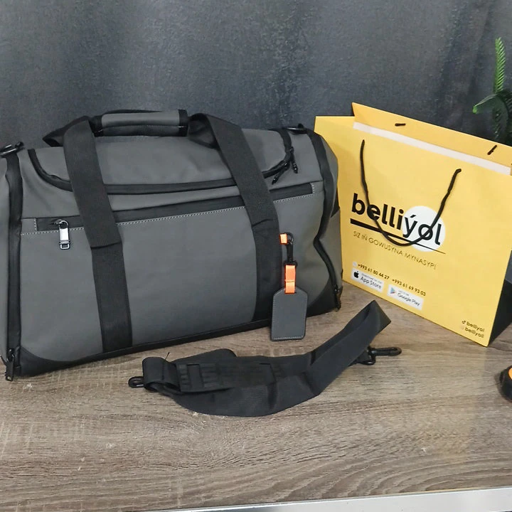 Aýakgap bölümli çal sport sumkasy — 2