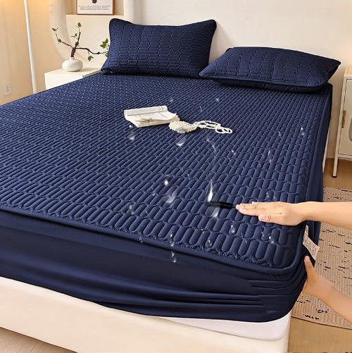 Suw geçirmeýän goýy gök matras örtügi