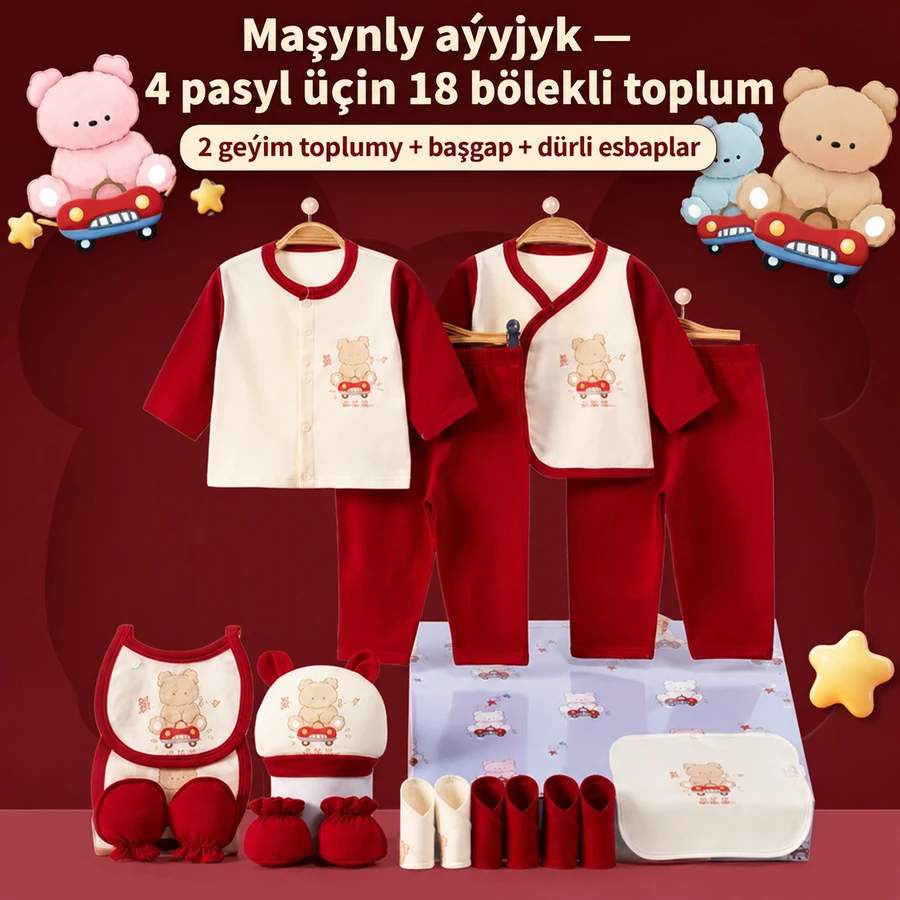 Gyzyl 18 bölekli bäbek toplumy