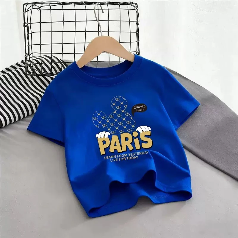 Paris ýazgyly gök çaga futbolkasy