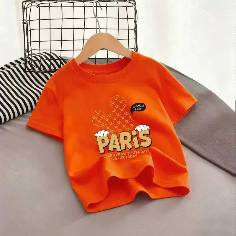 Paris ýazgyly mämişi çaga futbolkasy